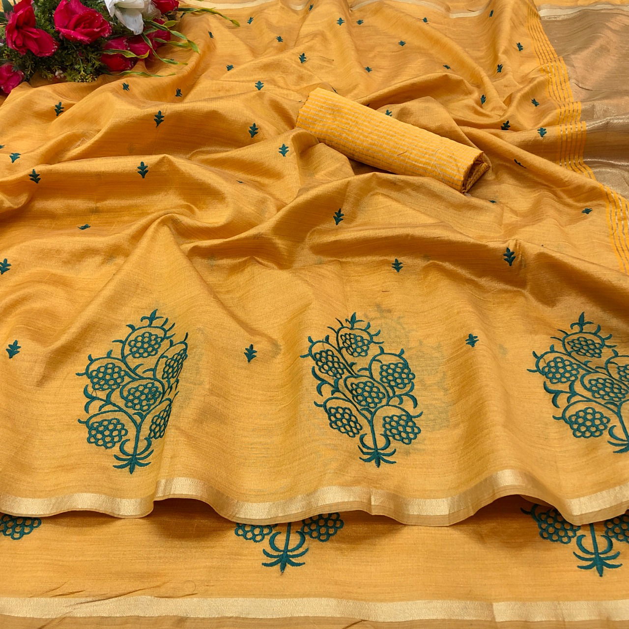 Maahi 11 Soft Irod Silk Saree with Embroidery Flower Work Party Wear  Letest Fancy Desinger Silk Saree Collection
